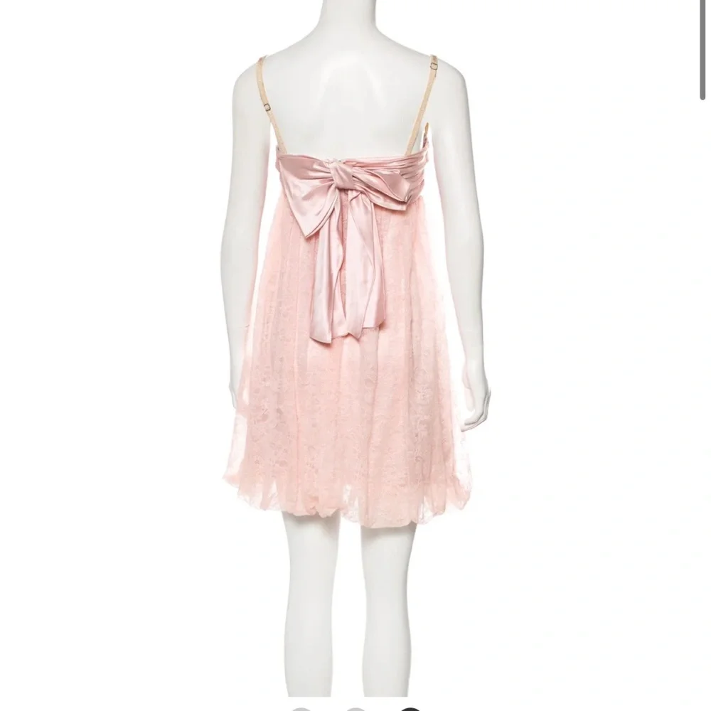 DOLCE & GABBANA XS PINK SILK AND LACE BUSTER BABYDOLL DRESS SEEN ON GOSSIP GIRL - Picture 6 of 7